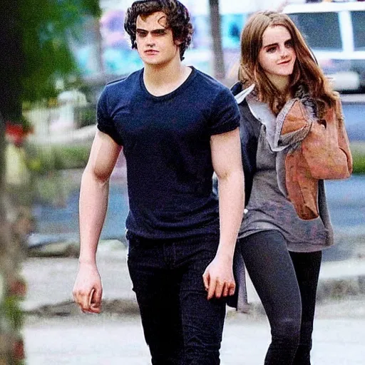 Image similar to the teenage offspring of henry cavill and emma watson, hyper detailed, realistic, photographic