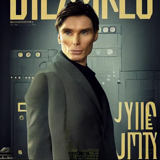 Prompt: a movie poster of cillian murphy as the next james bond