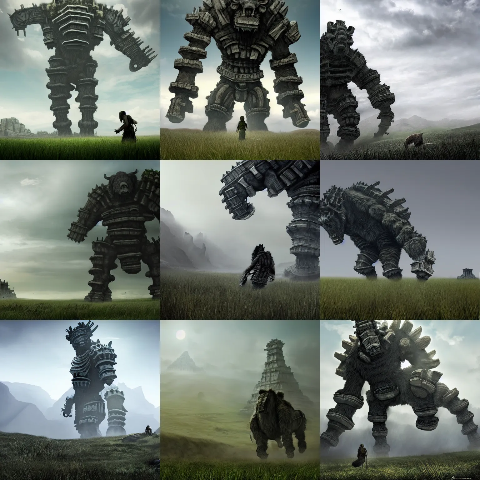 shadow of the colossus, Stable Diffusion