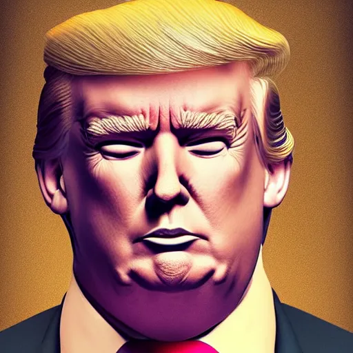 Image similar to trump with big muscles, artstation, detailed