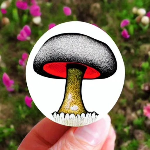 Image similar to cute mushroom goblet waxcup sticker