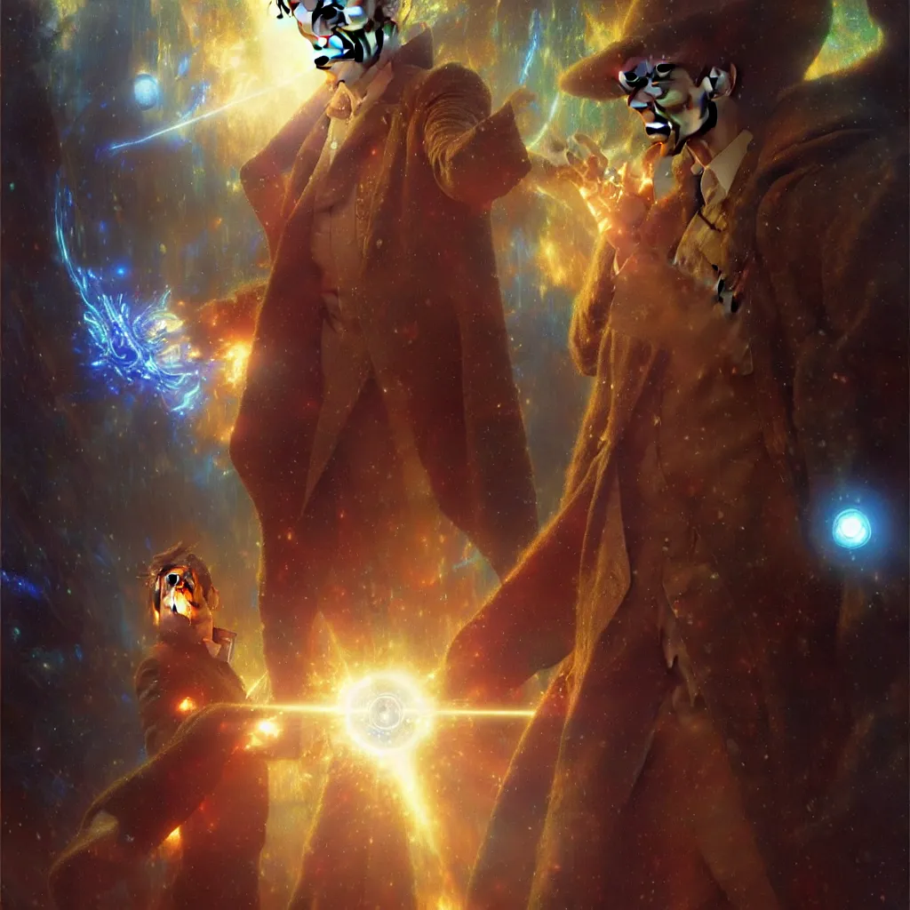 Image similar to david bowie as doctor who, radiant light, caustics, heroic, bright iridescent light, by gaston bussiere, bayard wu, greg rutkowski, maxim verehin