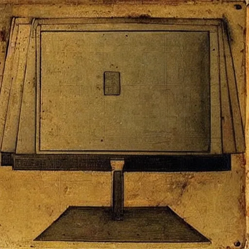 Prompt: “ a laptop computer by leonardo da vinci ”