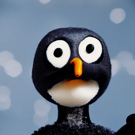 Prompt: pingu Edward Scissorhands, photo, detailed, 4k