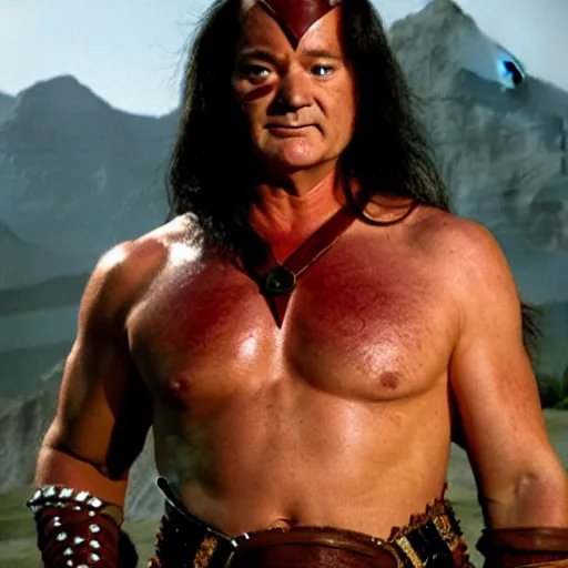 Image similar to bill murray as conan the barbarian