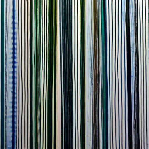 Image similar to Mixed media art. a series of vertical stripes in different colors. by Toyo Ito earthy