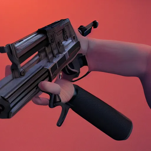 Prompt: markiplier with a desert eagle, 8 k, detailed, octane render, markiplier, pistol, youtube, thumbnail