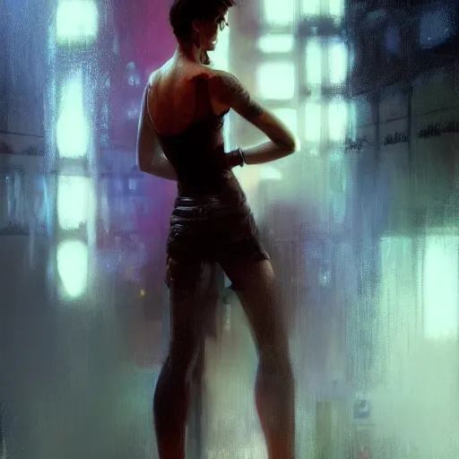 Image similar to ruby rose, hyperrealistic full figure, bladerunner street alley, art of elysium by frank frazetta and by jeremy mann and by alphonse mucha, fantasy art, photo realistic, dynamic lighting, artstation, full figure poster, volumetric lighting, very detailed face, 4 k, award winning