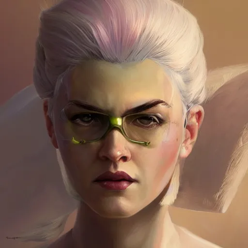 Image similar to a girl with lush white hair and a unicorn horn on head, portrait, rim light, vintage, highly detailed, oil painting, digital illustration, concept art, smooth, sharp focus, pleasing aesthetics, josan gonzalez, ralph mcquarrie