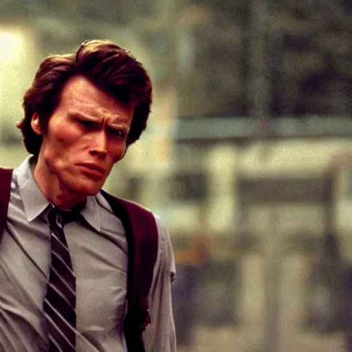 Image similar to Live Action Still of Jerma985 in Dirty Harry, real life, hyperrealistic, ultra realistic, realistic, highly detailed, epic, HD quality, 8k resolution, body and headshot, film still