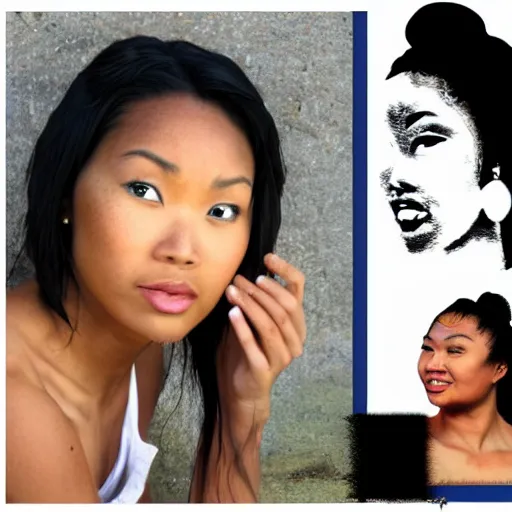 Image similar to blasian woman