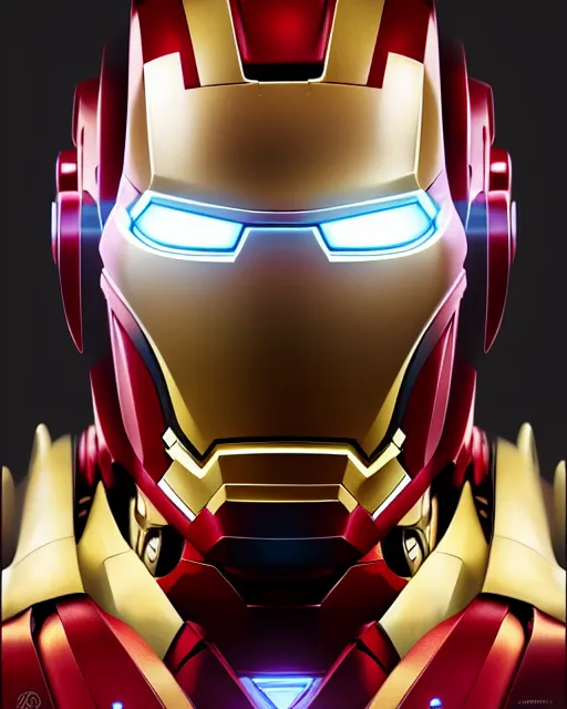 Image similar to symmetry!! portrait of ironman acting as a transformers robot, intricate, elegant, highly detailed, digital painting, artstation, concept art, smooth, sharp focus, illustration, art by artgerm and greg rutkowski and alphonse mucha, 8 k