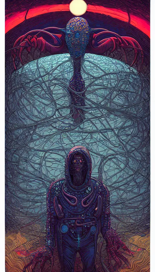 Prompt: The mindflayer, italian futurism, Dan Mumford, Josan Gonzalez