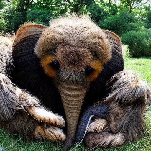 Prompt: gigantic tarantula bigger than an elephant, the tarantula has an elephant in its fangs