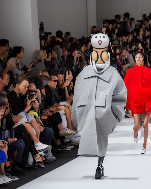 Image similar to hyperrealistic and heavy detailed 2321s balenciaga runway show of Pokemon , Leica SL2 50mm, vivid color, high quality, high textured