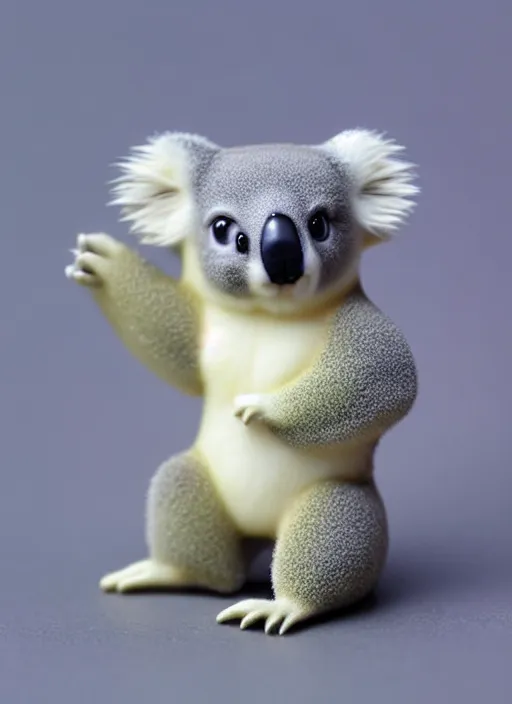 Image similar to 80mm resin detailed miniature of fluffy koala, Product Introduction Photos, 4K, Full body, simple background