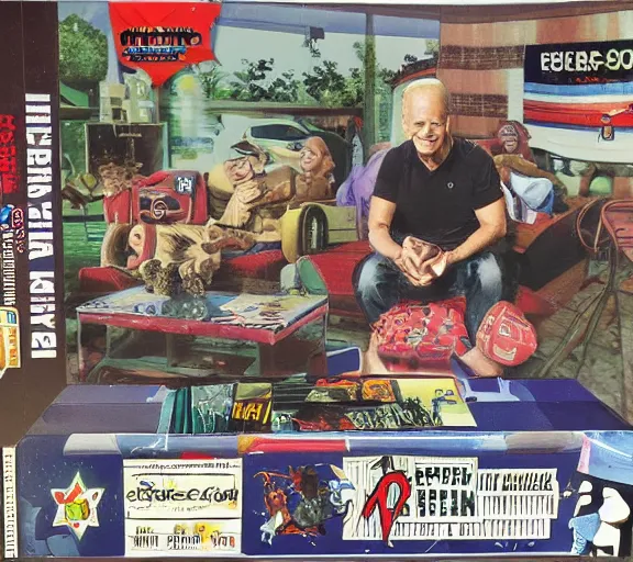 Prompt: NEW SEALED Super Joe Biden Nintendo 64 Video Game