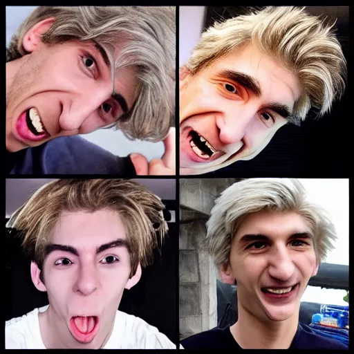 Image similar to really ugly xqc, big nose, crookedd teeth