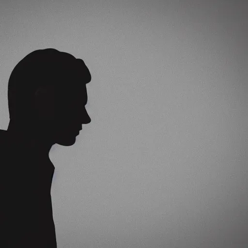 Image similar to male profile shot, silhouette, abstract,