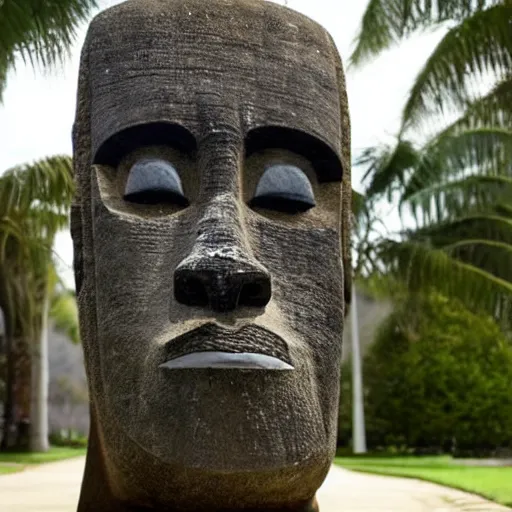 Image similar to Easter island head statue of Shaquille O'Neal