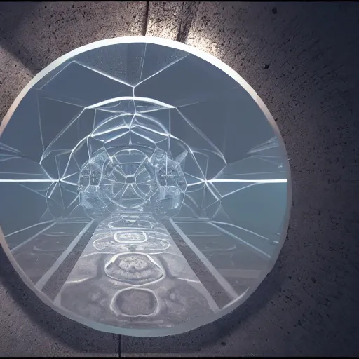 Image similar to a portal to a different universe, floating mirrors, octane rendor, 8 k, hd, detailed, award winning