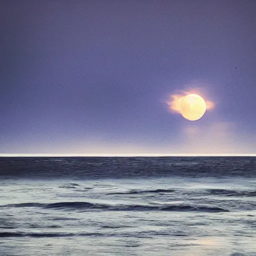 Image similar to the moon crashing into the sea