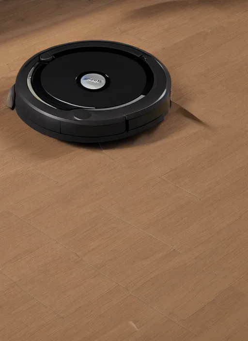 Image similar to A Roomba with a four robot spider legs, 3D Product, professional render, studio quality, octane render