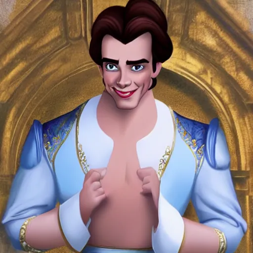 Prompt: a male version of belle from beauty and the beast