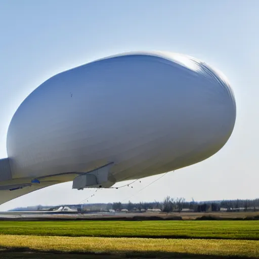 Prompt: an airship on a white background