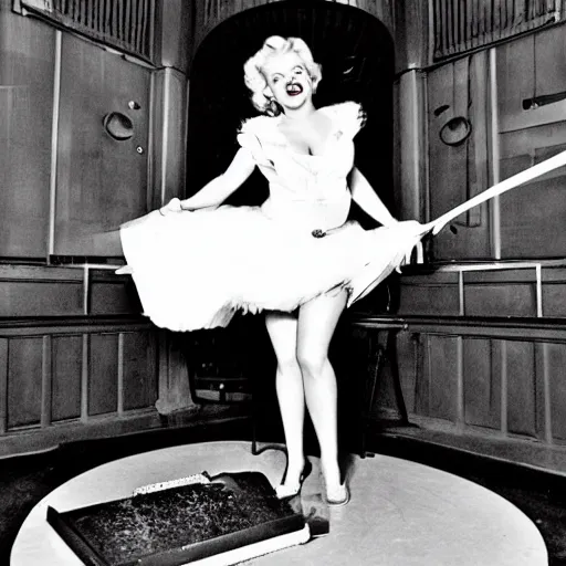 Image similar to John C. Reilly posing as Marilyn Monroe, complete with skirt being blown up by an air vent
