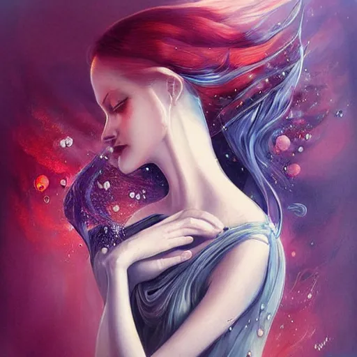 Prompt: oil liquid by anna dittmann