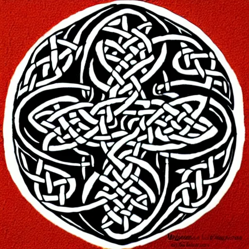 Image similar to Monster, celtic art style