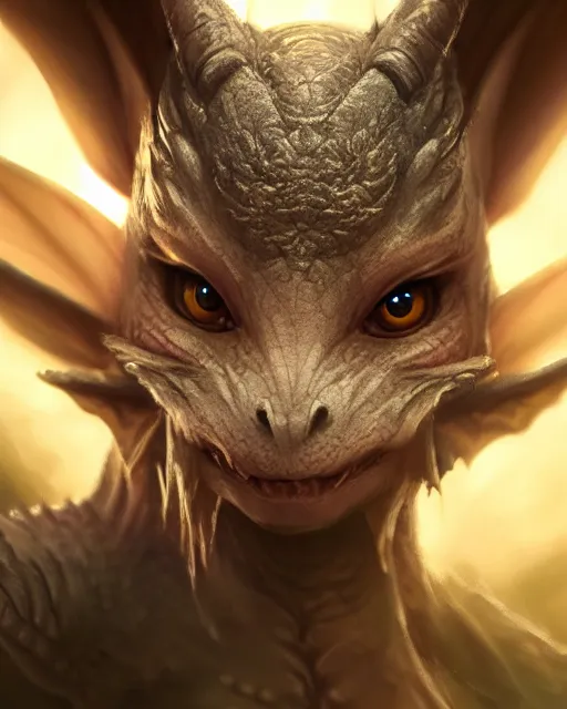 Image similar to 2 8 mm closeup portrait of a baby dragon in a fantasy world of dragons, particle effects, ethereal, dreamy, backlit, highly detailed, soft ambient lighting, sharp focus, rule of thirds, artgerm, wlop, arney freytag, rossdraws, frank frazetta, andrei riabovitchev, hd, octane, 4 k