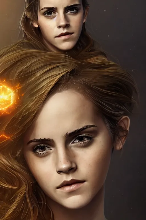 Prompt: a photo of Emma Watson using her superpower of energy, fantasy, intricate, beautiful, highly detailed, digital painting, artstation, concept art, smooth, high resolution, sharp focus, illustration