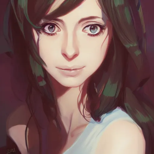 Image similar to anime portrait of Alison brie by Stanley Artgerm Lau, WLOP, Rossdraws, James Jean, Andrei Riabovitchev, Marc Simonetti, and Sakimichan, trending on artstation