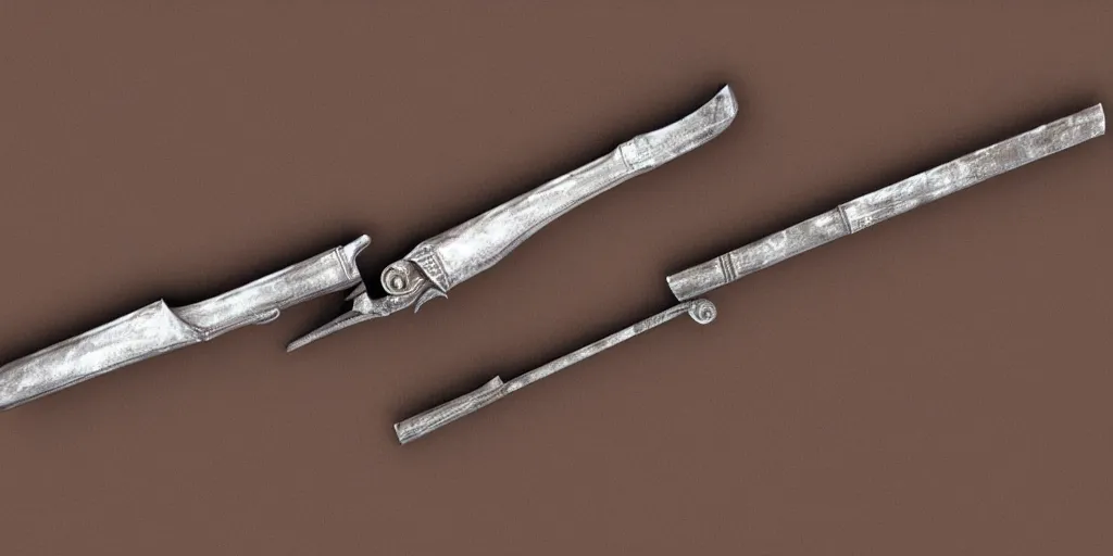 Image similar to art deco medieval weapon