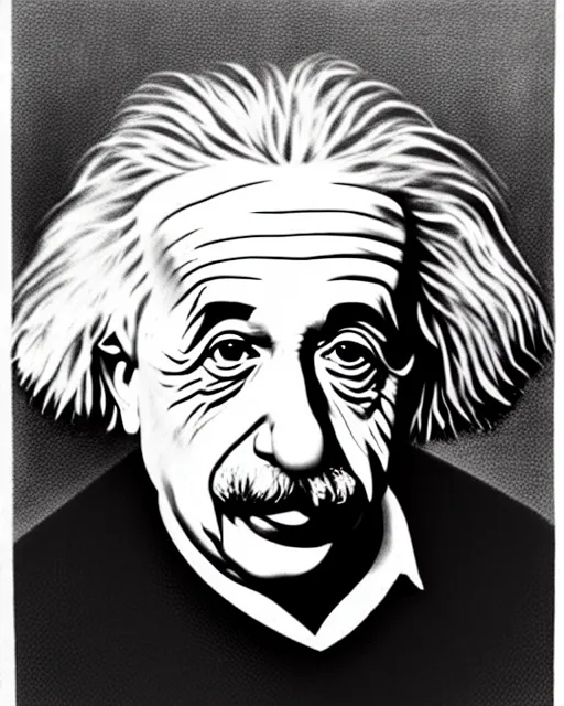 Image similar to albert einstein portrait by m. c. escher