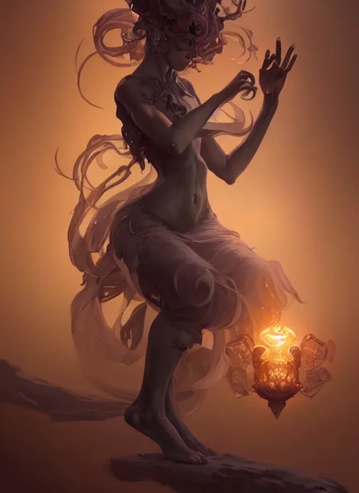 Image similar to a cute shadow elemental, with fingers, fantasy, intricate, elegant, highly detailed, digital painting, artstation, concept art, wallpaper, smooth, sharp focus, illustration, art by artgerm and greg rutkowski and alphonse mucha