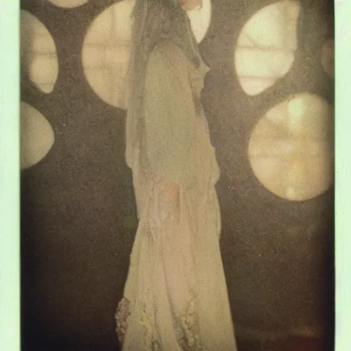 Prompt: polaroid picture by mucha