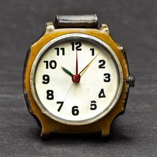 Prompt: soviet wristwatch. soviet photograph.