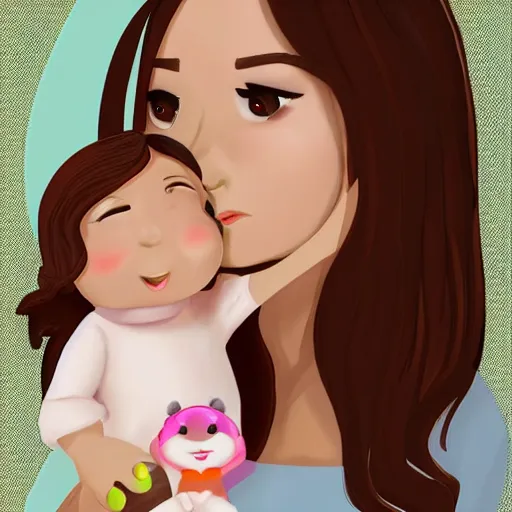 Prompt: Mommy AI, Made in Artstation, cute, motherly