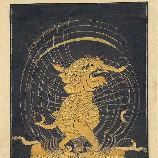 Image similar to Lion'thulu, Itō Jakuchu, 1790