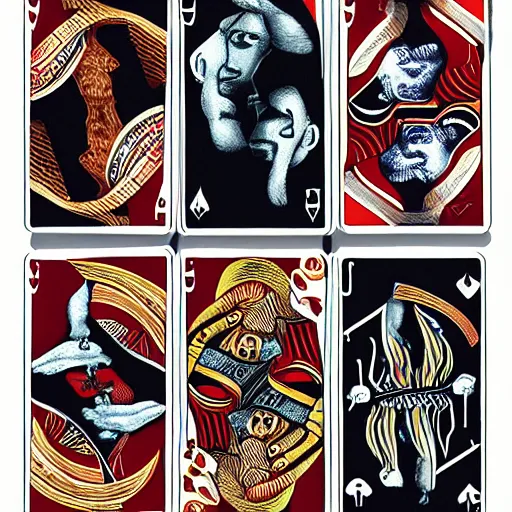 Image similar to a group of otherworldly creatures playing cards, by wayne barlow