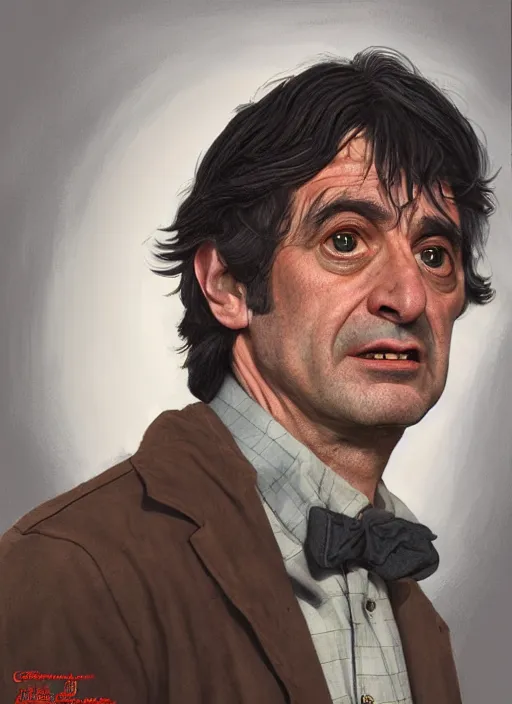 Image similar to portrait of Griffin Dunne in An American Werewolf In London (1981), highly detailed, centered, solid color background, digital painting, artstation, concept art, smooth, sharp focus, illustration, Jason Edmiston, donato giancola, Joseph Christian Leyendecker, Les Edwards, Ed Repka, WLOP, Artgerm