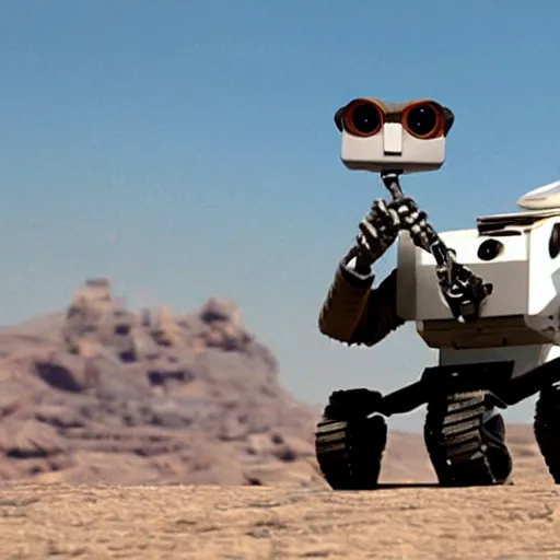 Prompt: DARPA robot . johnny 5 . Wall-E