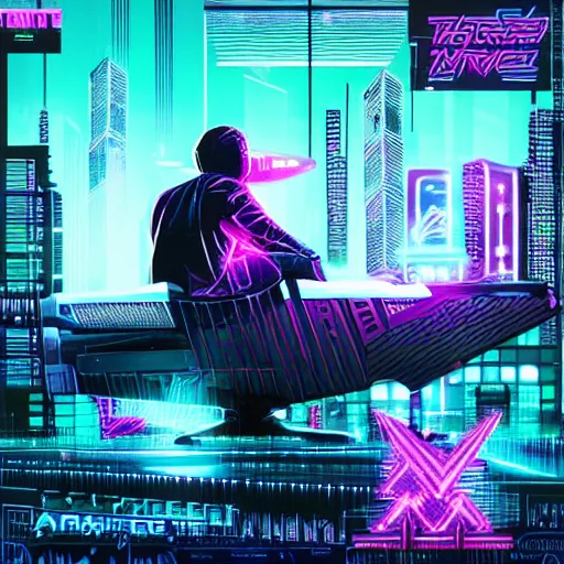 Prompt: mind blown synthwave cyberpunk