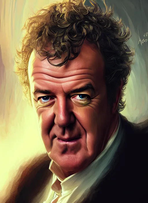 Prompt: portrait of jeremy clarkson, d & d, fantasy, intricate, elegant, highly detailed, digital painting, artstation, concept art, smooth, sharp focus, illustration, art by artgerm and greg rutkowski and alphonse mucha