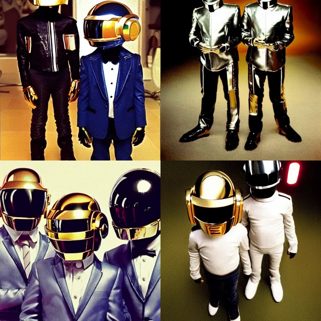 Prompt: daft punk as a child