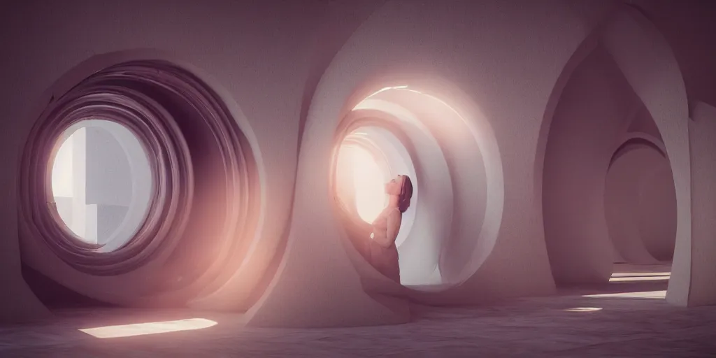 Prompt: a beautiful painting of a stargate by francesca woodman by octane render blender 8 k particulate magic light