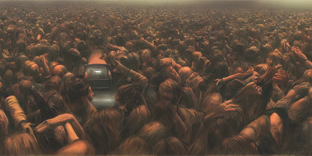 Prompt: Concept Art of cinematography of Terrence Malick film by Dan Witz